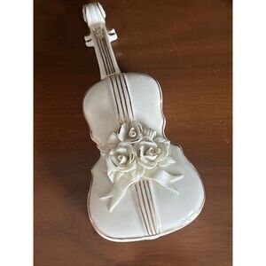Vintage Cello/ Violin Shaped Trinket Box